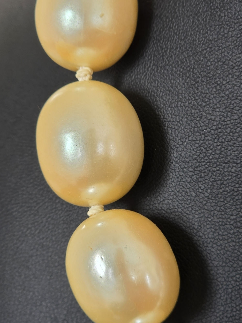 Golden Pearl Strand Necklace - Elegant Classic Jewelry - Picture 2 of 6